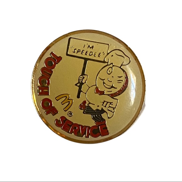 Sold//Vintage McDonalds Touch Of Service Pinback , 1980’s, McDonalds Memorabilia - Picture 2 of 4